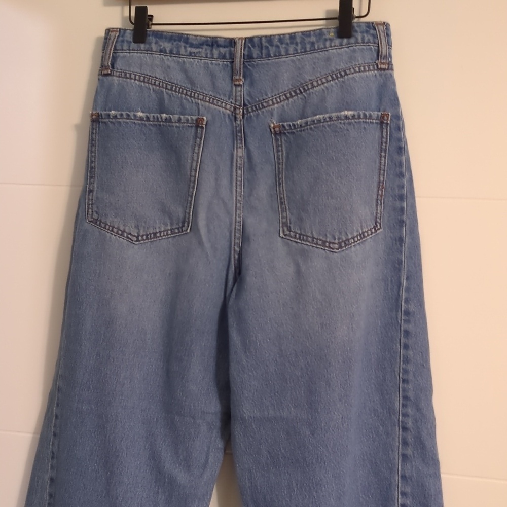 Circus NY Classic Blue High Waisted Women's Wide Leg Cropped Jeans Sz 31 - Picture 8 of 12